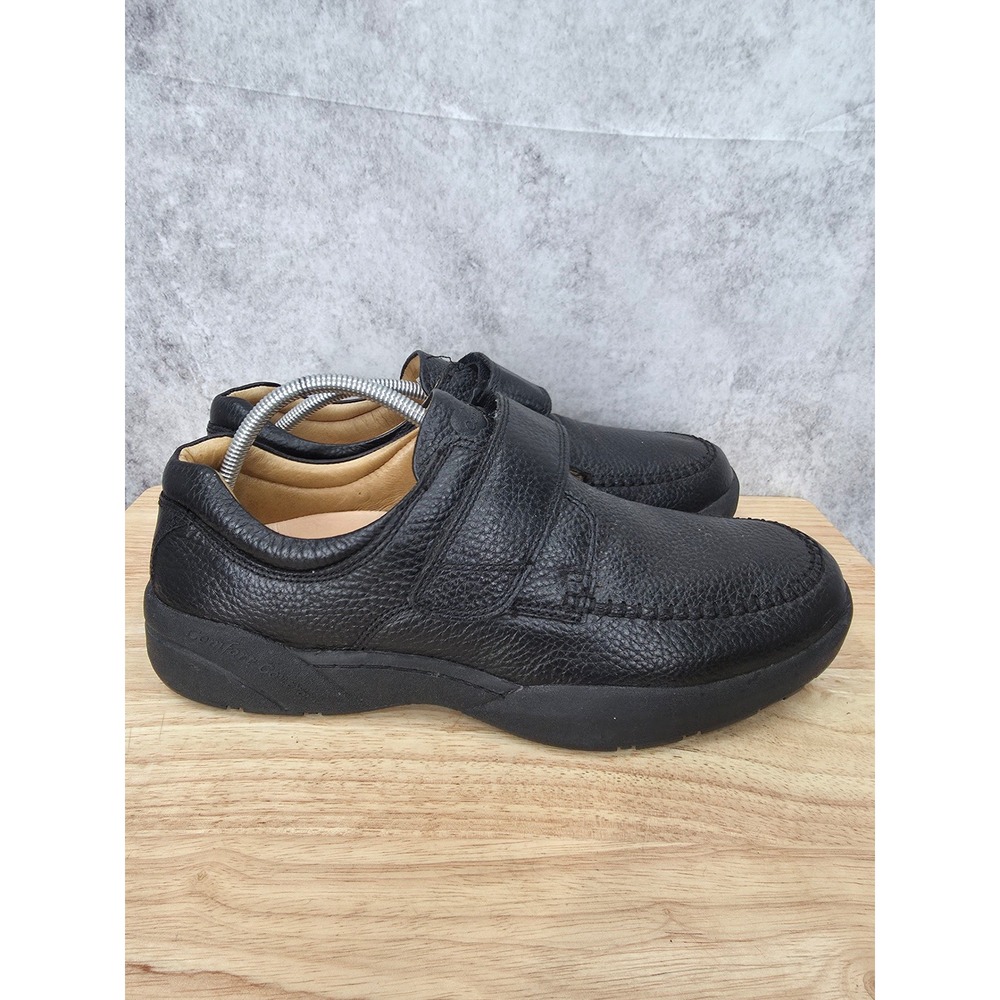Dr Comfort Scott Comfort Shoes Mens 13 M Black Leather Strap Diabetic Comfort